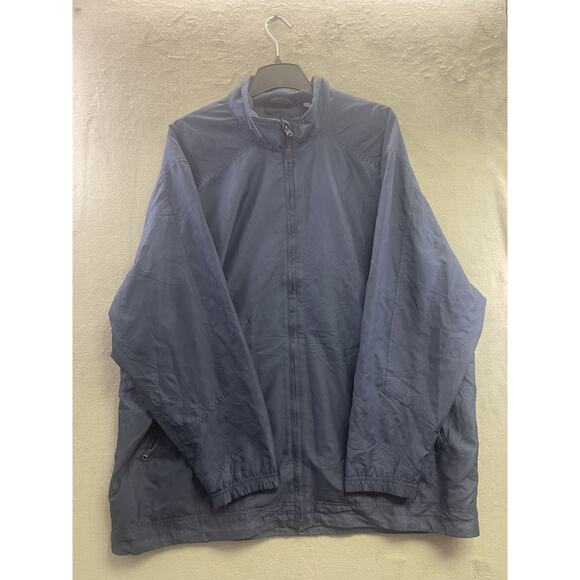 GREG NORMAN Golf Full Zip Up Windbreaker Jacket Shark Navy Blue 2XL - Picture 1 of 6